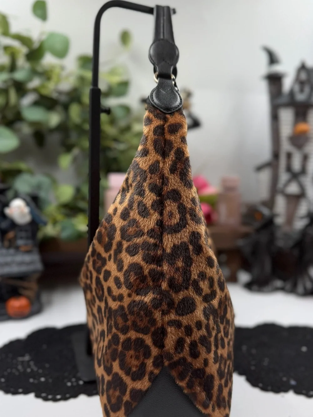 Juicy Couture Royal Crest Leopard Faux Fur Hobo/Coho Shoulder Bag NWT